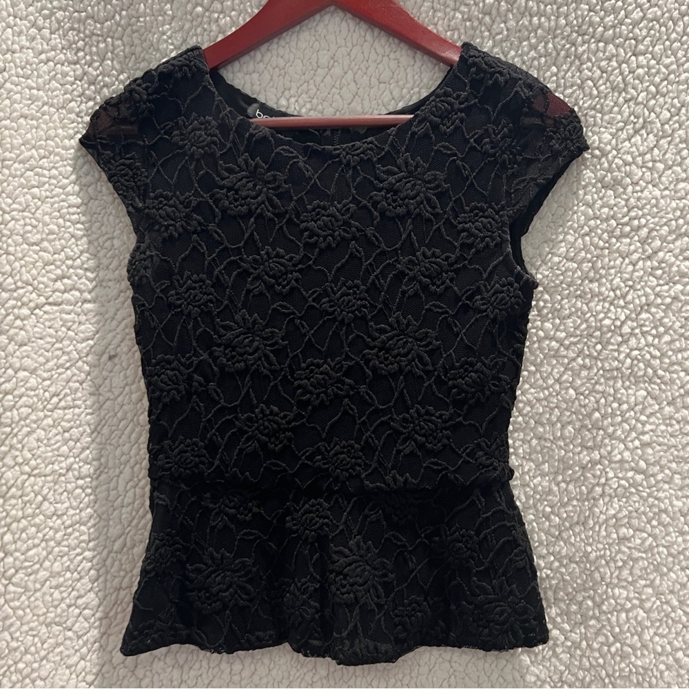 Bebe Peplum Top XS